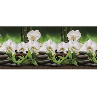 Фартук Кухонный ABS Орхидеи белые 600*3000