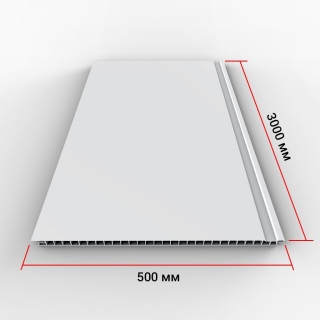 Панель ПВХ БЕЛАЯ ТТМ 500 ДЕСЯТКА ПРЕМИУМ Кронапласт МАТОВАЯ (0,50х3х10мм)  ТТМ