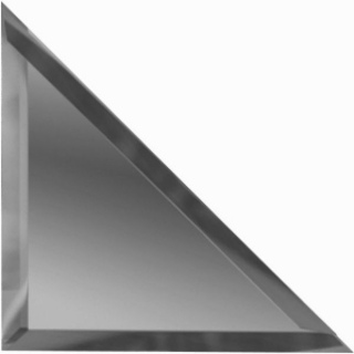 Треугольная зеркальная Графитовая плитка с фацетом 10 мм (разные размеры)
