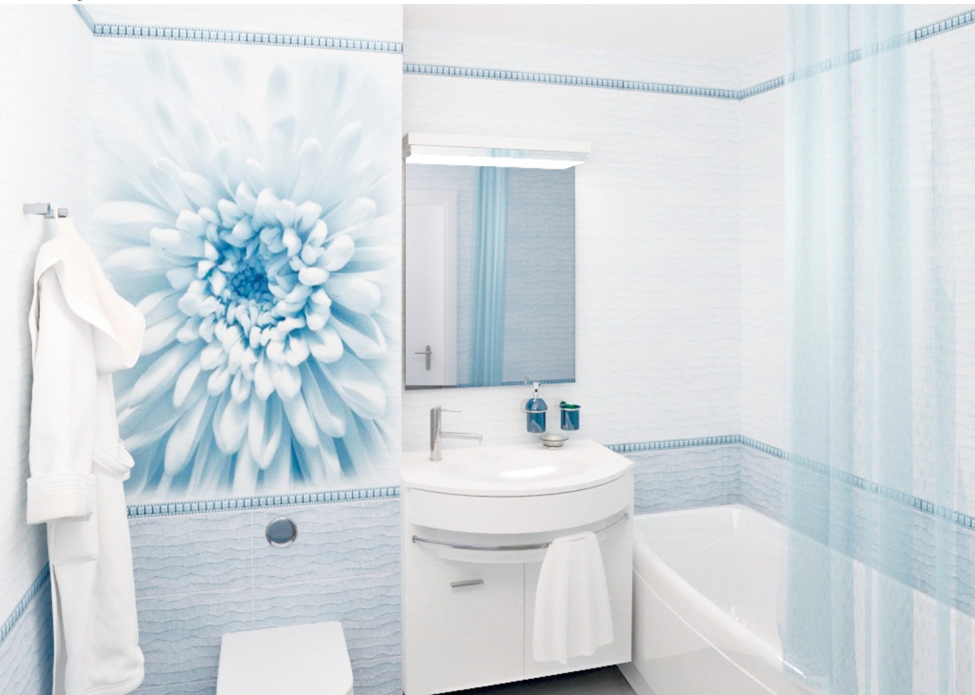 ванная комната дизайн обшитая пластиковыми панелями фото